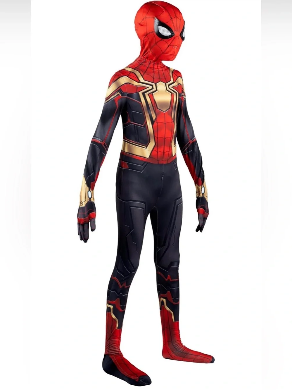 MARVEL Integrated Spider-Man Youth Deluxe Zentai Costume - Stretch- Sz L (12-14)